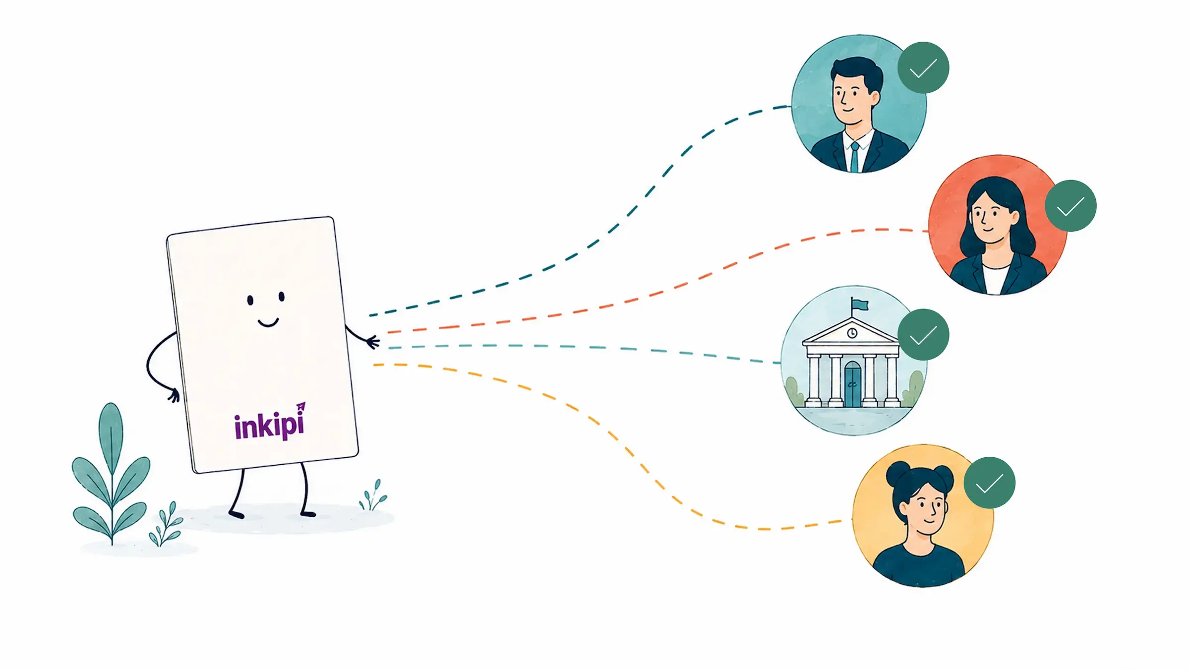 Carte de vœux virtuelle professionnelle personnalisée avec Inkipi